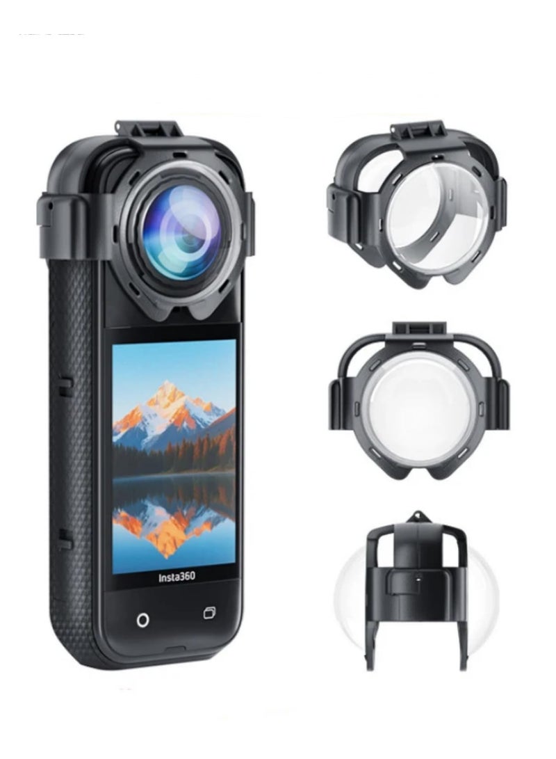 1PCS for Insta360 X5 Tempered Glass Lens Guard 9H Hardness Anti Scratch Anti Fog Protective Cover for Insta360 X5 Camera Accessories Optical Glass Lens Cap Mirror Shield Case  - Image 2