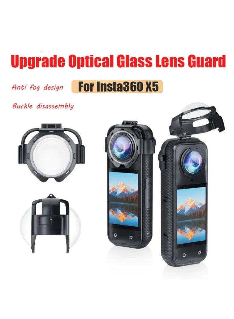 1PCS for Insta360 X5 Tempered Glass Lens Guard 9H Hardness Anti Scratch Anti Fog Protective Cover for Insta360 X5 Camera Accessories Optical Glass Lens Cap Mirror Shield Case  - Image 3