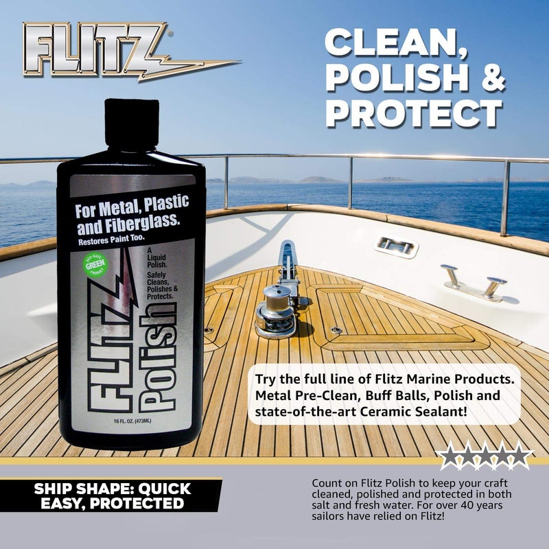 Flitz Metal Polish and Cleaner Liquid for All Metal, Also Works On Plastic, Fiberglass, Aluminum, Jewelry, Sterling Silver: Great for Headlight Restoration and Rust Remover, 7.6 oz - 3 Pack - Image 5