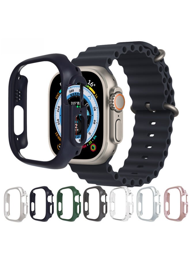 Frosted Shell Case For Watch 9 Ultra Style Frame Protective Cover For Iwatch Ultra Durable Shockproof Digital Computer-Color:11# Red Hollow Shell-Exterior Dimension:10th Generation 46mm