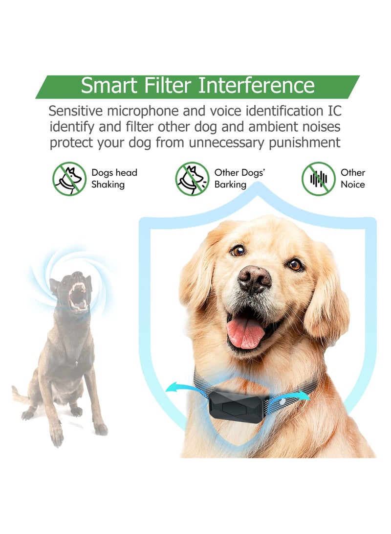 SYOSI طوق نباح للكلاب - طوق تدريب مكابح قابل لإعادة الشحن بمنفذ USB-C مع 5 مستويات حساسية قابلة للتعديل، طوق صدمة اهتزاز غير ضار، جهاز مضاد للنباح للكلاب الصغيرة والمتوسطة والكبيرة (رمادي) - Image 4