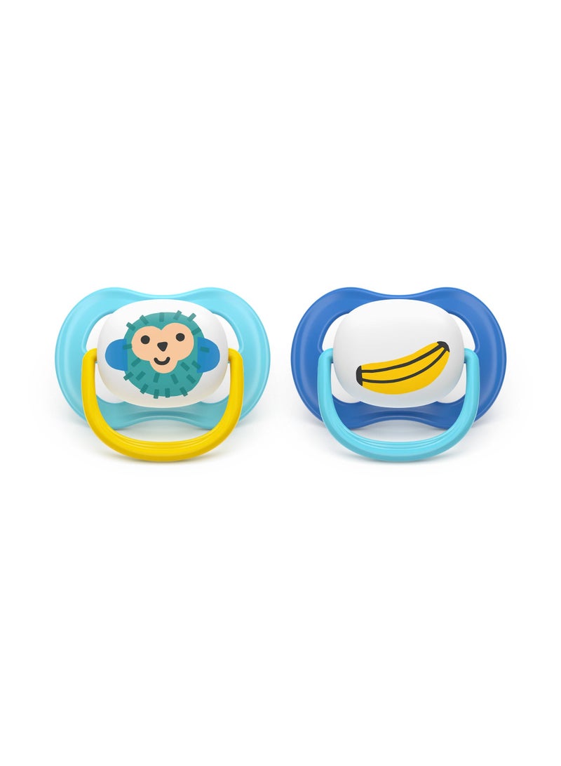Philips Avent Ultra Air Soothers - Orthodontic Design, for Babies 6-18 Months, Soft Silicone Symmetrical Teat, BPA-Free, with Sterilizing Case, 2 Pack - Image 3