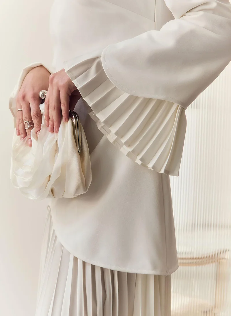 Lichi Maxi dress with pleated details