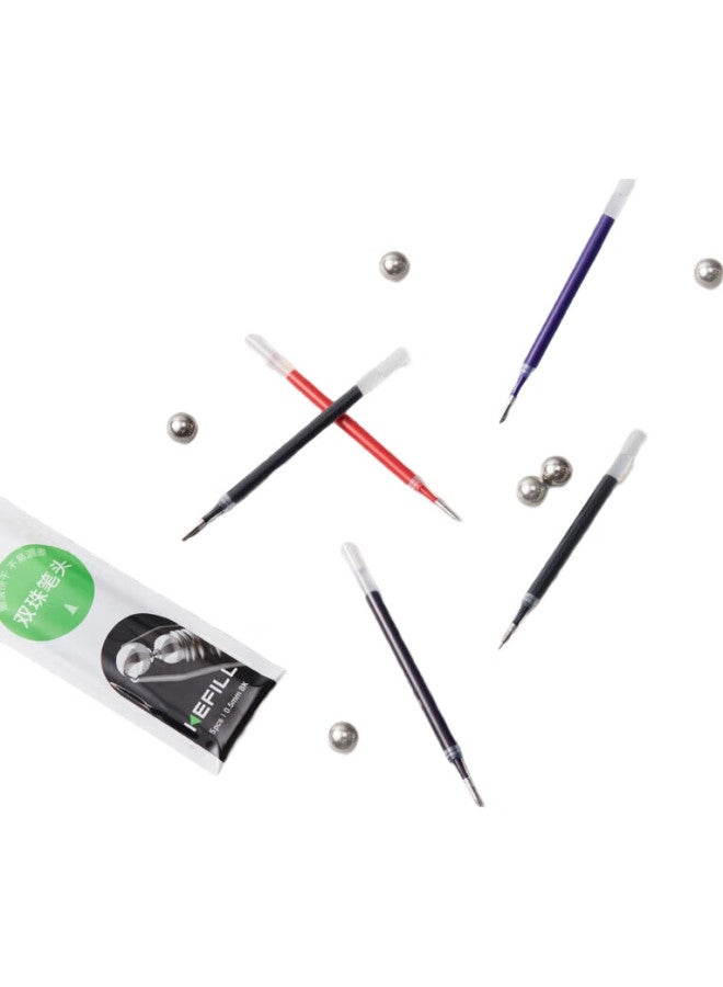 Kaco Retractable Gel Pen Refill, 100Mm Length, Compatible With K7/Chuxin Series, 0.5Mm, Black (Duraball Tip) (5 Pieces In Opp Bag) - Image 3