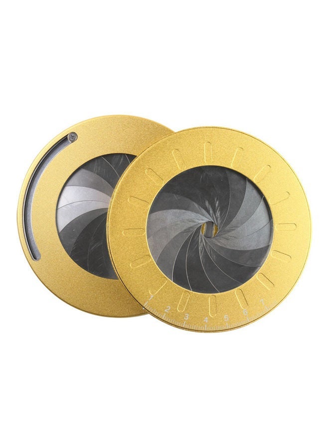 نيبمينينت 2-Piece Adjustable Circle Maker Set Gold 16.5x5.6x15cm  - Image 1