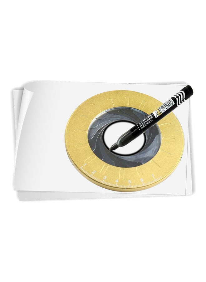 نيبمينينت 2-Piece Adjustable Circle Maker Set Gold 16.5x5.6x15cm  - Image 4