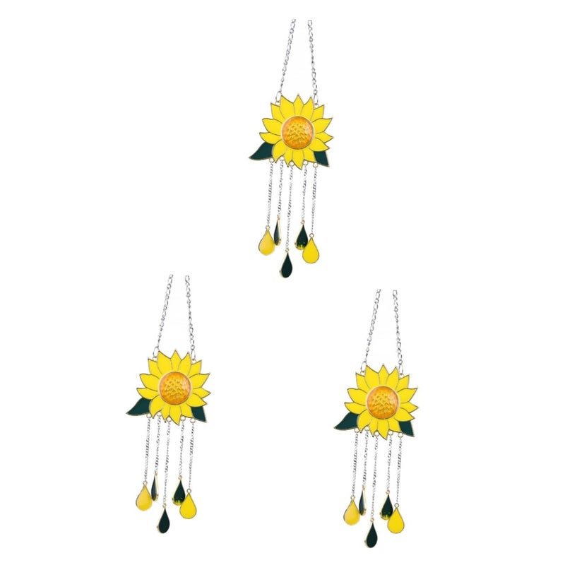 Sunflower Metal Wind Chime Outdoor Garden Hanging Ornament For Patio Wall Window Decoration - Image 2