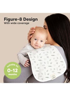 KeaBabies Organic Burp Cloths for Baby Boys and Girls - 5-Pack Super Absorbent Burping Cloth, Burp Clothes, Soft & Plush Newborn Towel, Milk Spit Up Rags, Burpy Cloth Bib for Unisex, Burping Rags  - Image 3