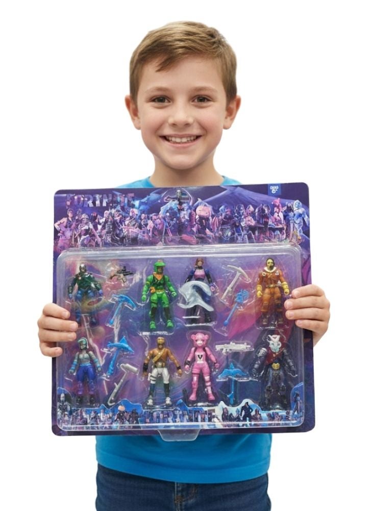 Premium Action Hero Figures Set – 8 Character Combat Toy Soldiers with Weapons, Fantasy Battle Playset for Kids, Durable Plastic Action Toys Popular in Saudi Arabia - Image 2