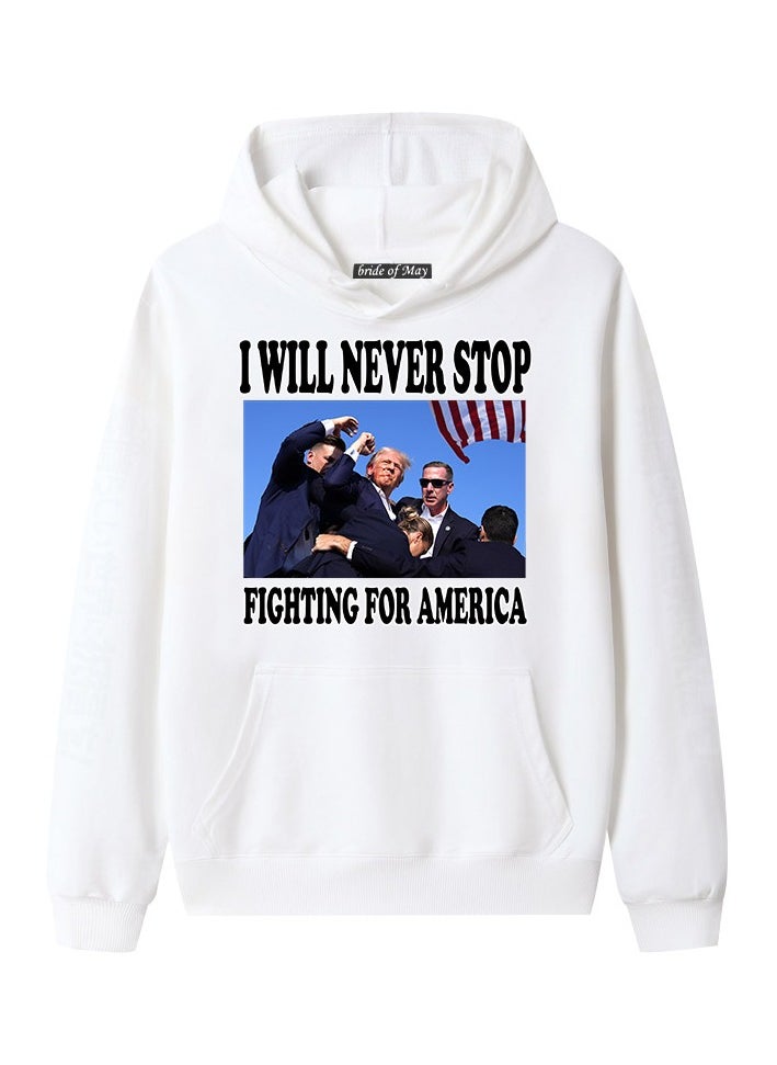 KUYING - New Trump Print Hoodie - Image 1