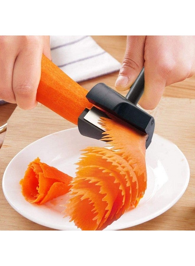 THW® Carrot Curler and Peeler Cucumber Vegetable Sharpener Peeler Slicer Fruit Cutter - Image 3