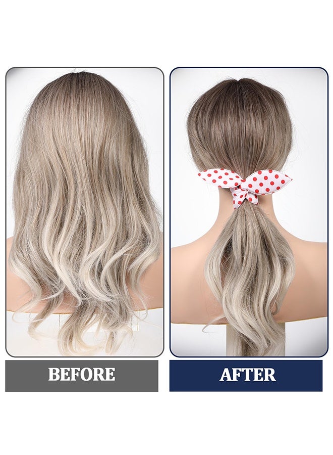 4 Pcs Polka Dot Hair Bun Maker Set, Flexible Hair Donuts & French Braid Twister, Quick Lazy Hair Styling Accessories for Women & Girls - Image 4