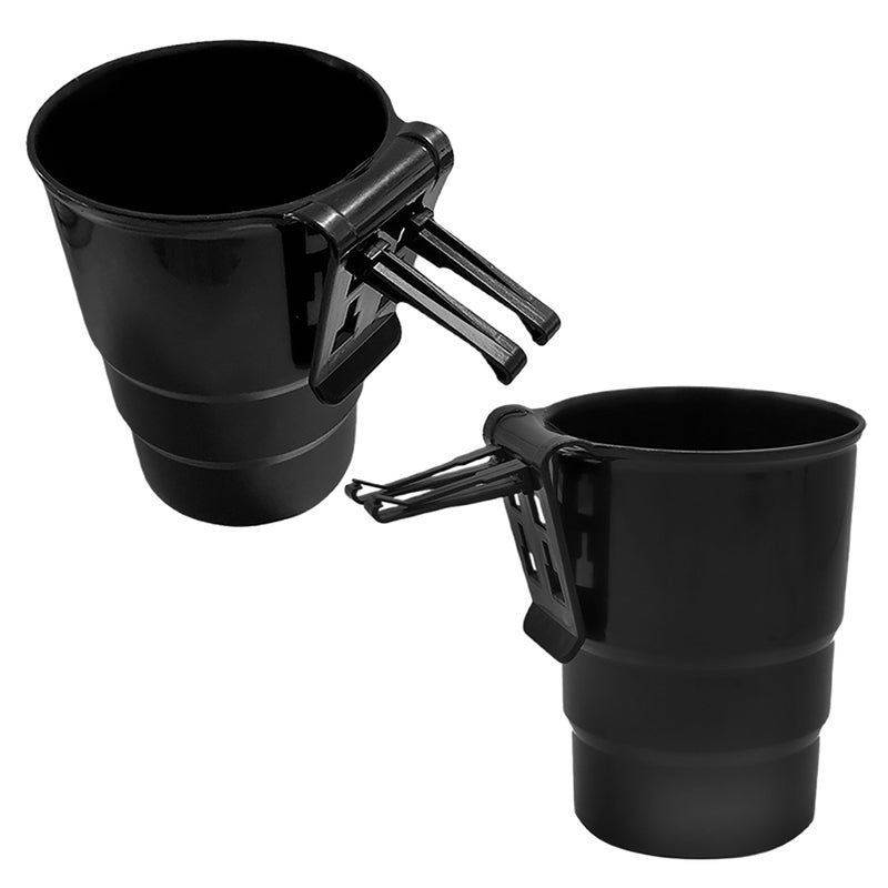 2pcs Car Air Vent Cup Holders Multi-Function Drink Holder Stand Car Portable Beverage Organizer For Car Air Vent Black - Image 1