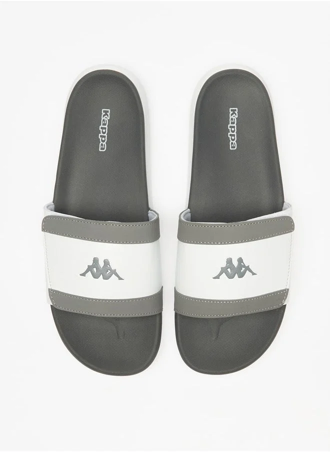 كابا Men's Logo Embossed Slip-On Slides