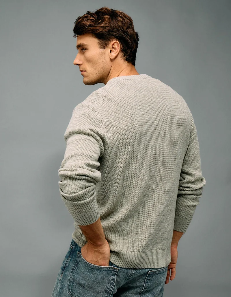 American Eagle  AE Waffle Crew Neck Sweater for Men | Best Price UAE