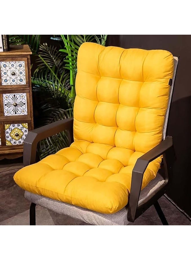 Padded chair cover 45x100 cm – comfortable cushion with a fixed back and base tie, high-density fiber filling and soft HR cotton fabric - Image 1