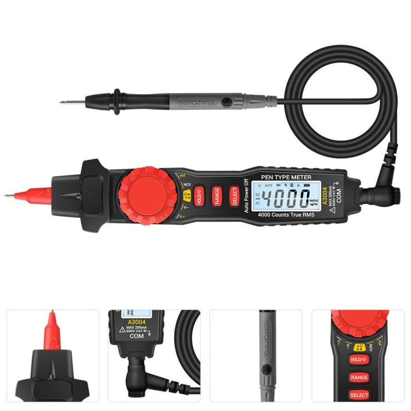 Pen Shaped Digital Multimeter Tester 2000 Counts Voltage Detection 0 600V DC AC Non Contact Handheld Electrical Testing Tool - Image 5