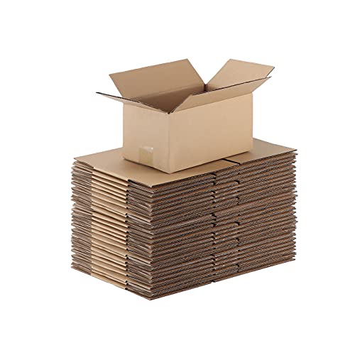 CRUGLA Shipping Corrugated Boxes Mailers 7x5x4 inch, Kraft Cardboards Packing Boxes for Small Business Packs of 25 - Image 1