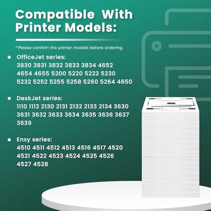 RE-MANUFACTURED INK CARTRIDGE REPLACEMENT FOR 63XL 63 XL USED IN ENVY 4520 4516 OFFICEJET 5255 5258 4650 3830 3833 DESKJET 1112 3632 2130 2132 3633 PRINTER(1 BLACK, 1 TRI-COLOR) - Image 3