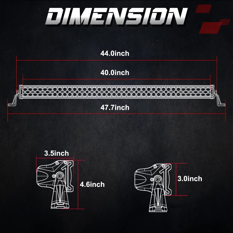 OFFROADTOWN 40'' 540W LED Light Bar with Wiring Harness and Black Cover Off Road Lights Waterproof Driving Light LED Work Light Roof Light Bar for Truck Pickup UTV SUV Bronco Honda - Image 2