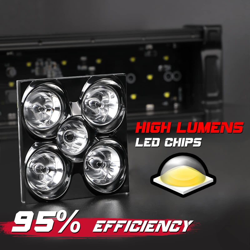 OFFROADTOWN 40'' 540W LED Light Bar with Wiring Harness and Black Cover Off Road Lights Waterproof Driving Light LED Work Light Roof Light Bar for Truck Pickup UTV SUV Bronco Honda - Image 3