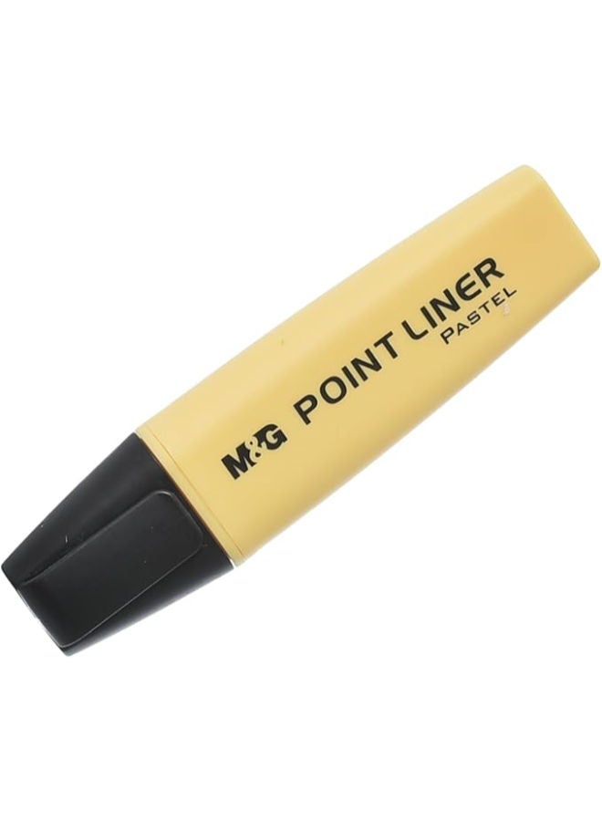 M&G Highlighter Pen, Clear and Gentle Highlighting, Chisel Tip Pastel - Image 2