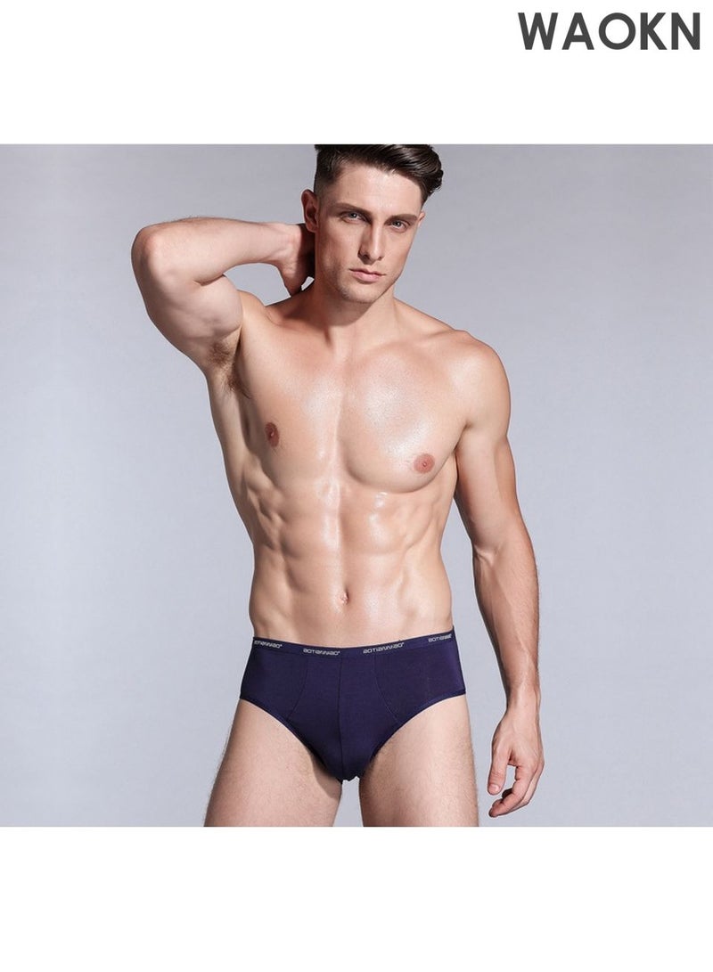 WAOKN 4 Pcs Men's Modal Underwear, New Skin friendly Soft Men Underwear briefs, High Elasticity Men's Sort Briefs & Trunks Breathable and Comfortable Fashion Anti-Chafing Stretch Cotton, Stretch Cotton Moisture-Wicking Athletic Underwear(L-3xl) - Image 5