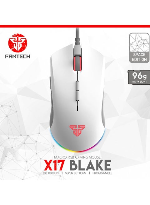Fantech Blake X17 Space Edition Macro RGB Gaming Mouse | White