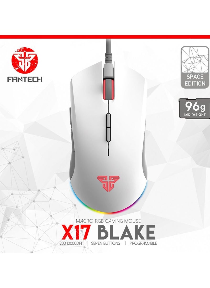 FANTECH - Fantech Blake X17 Space Edition Macro RGB Gaming Mouse | White - Image 1