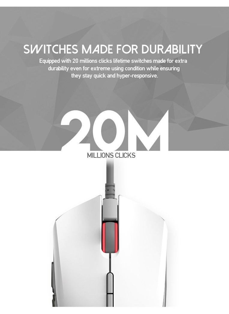 FANTECH - Fantech Blake X17 Space Edition Macro RGB Gaming Mouse | White - Image 1