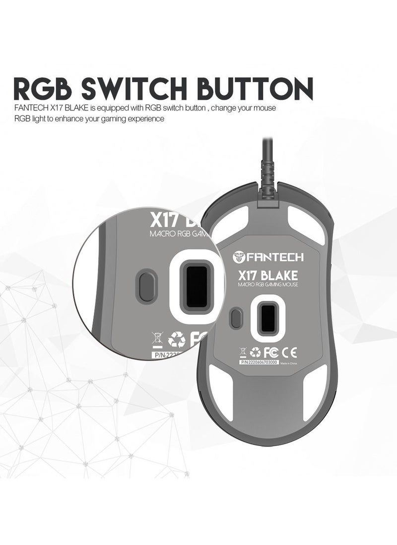 FANTECH - Fantech Blake X17 Space Edition Macro RGB Gaming Mouse | White - Image 1