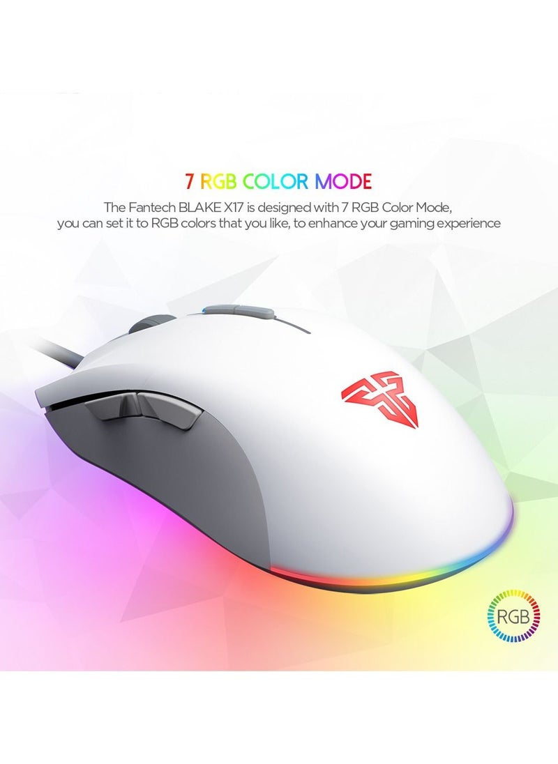 FANTECH - Fantech Blake X17 Space Edition Macro RGB Gaming Mouse | White - Image 1