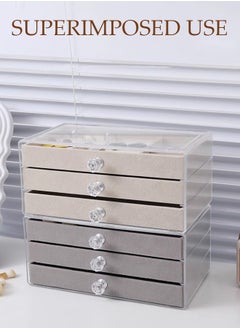 DUNISO Jewelry Box Organizer for Women,3 Layer Jewelry Display Storage Box Large Jewelry Box for Necklaces and Bracelets Earring and Ring  - Image 5
