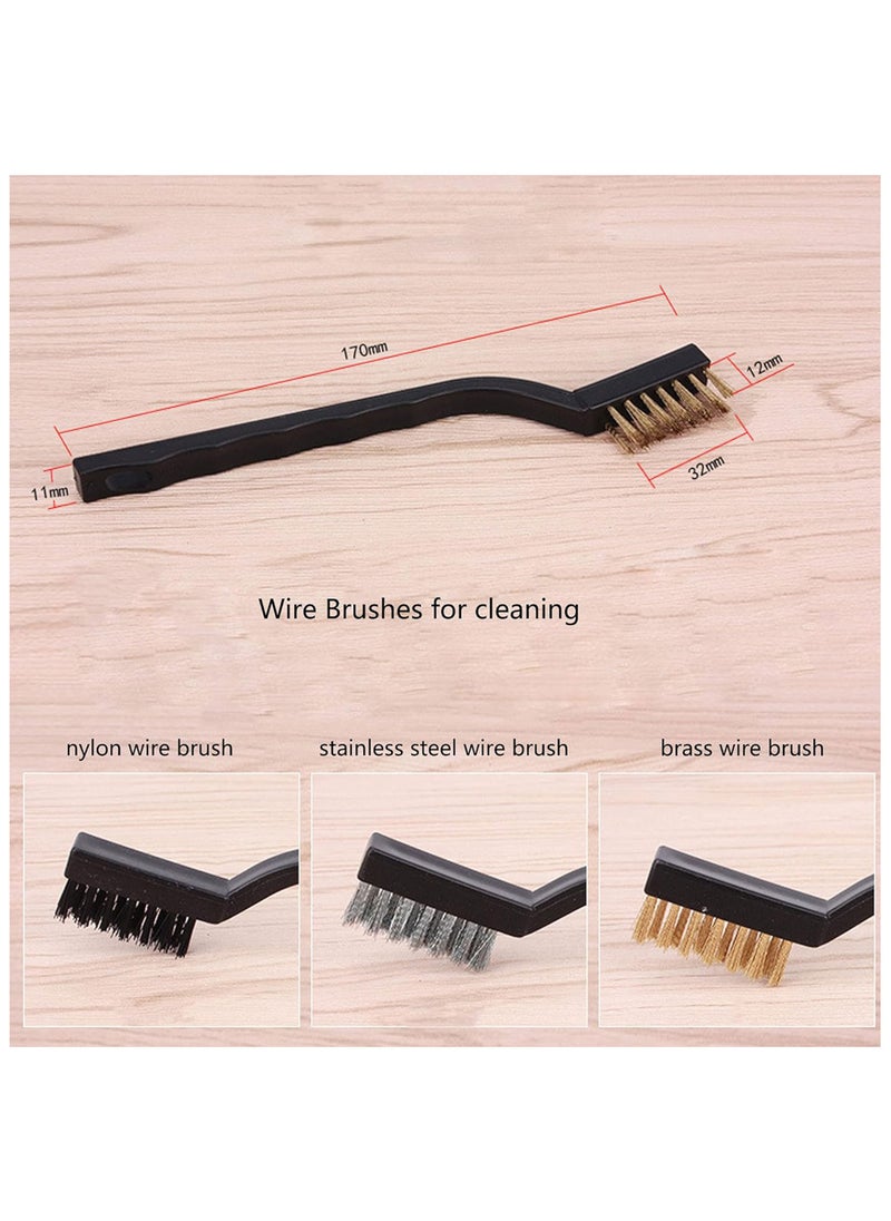 Duravel Duravel 3-Piece Wire Brush Set with Steel, Brass and Nylon Bristles, Black Plastic Handle  - Image 5