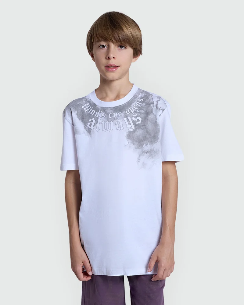 او في اس White Modern Tee – Boys’ Range By OVS