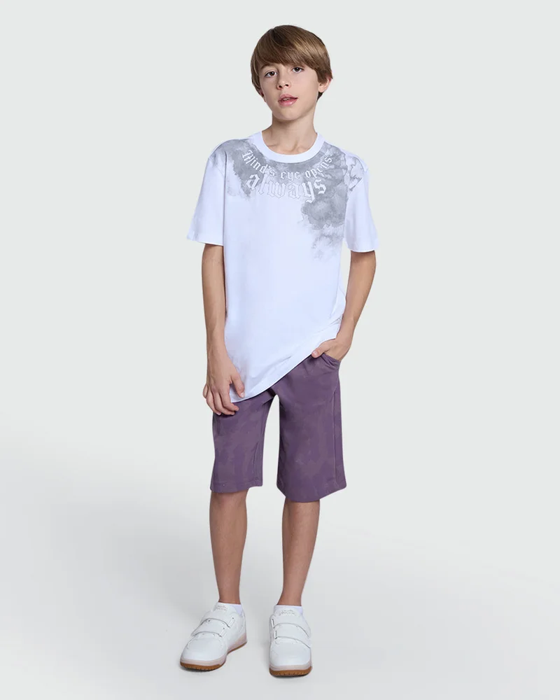 او في اس White Modern Tee – Boys’ Range By OVS