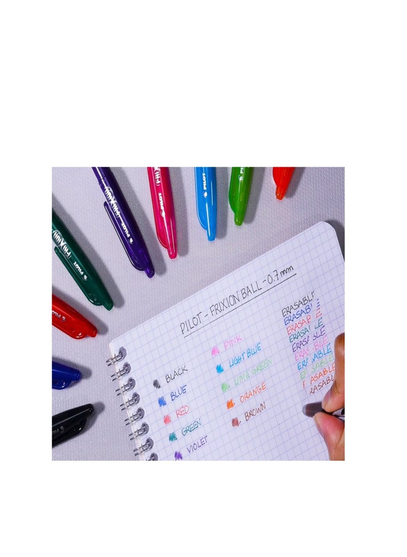 PILOT 3-Piece Frixion Erasable Ball Pen 0.7mm Tip Violet Ink  - Image 3