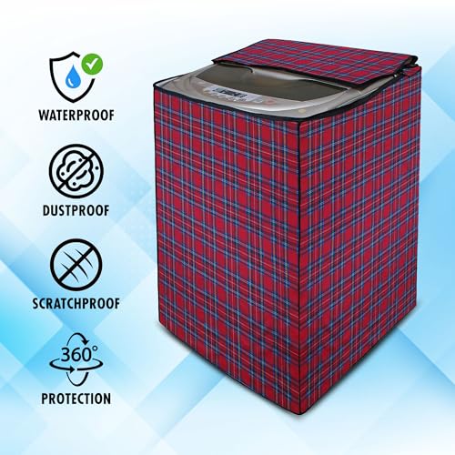 Lithara Top Load Fully Automatic Washing Machine Cover for LG, Samsung, IFB, Whirlpool, Suitable for 7 kg & 7.5 KG - Waterproof, Dustproof Cover (Print-6) - Image 4