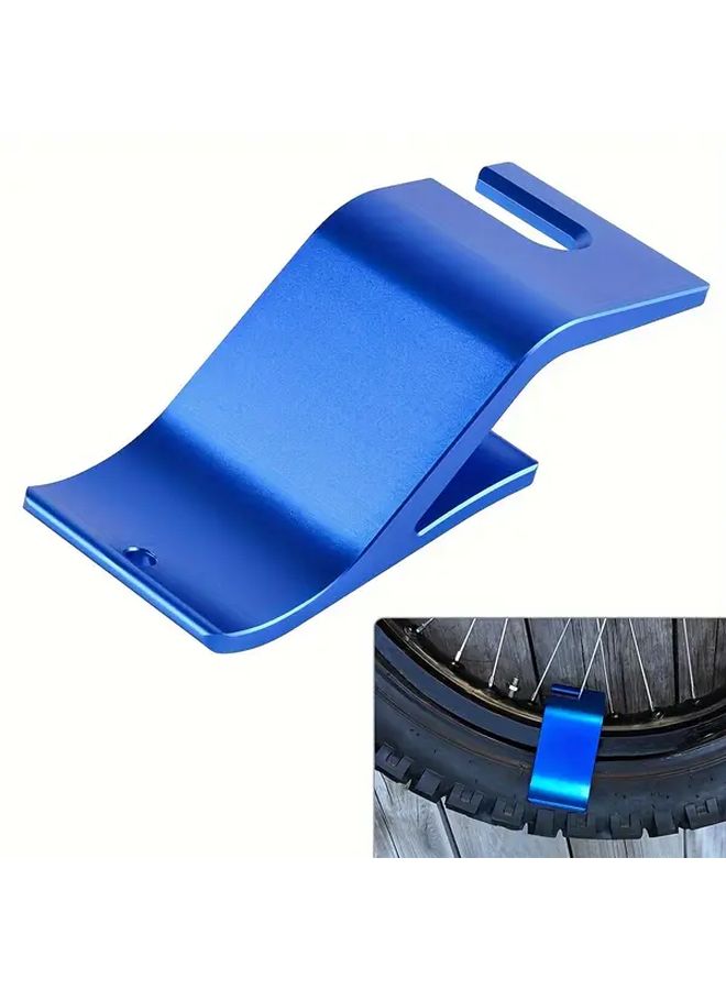 Blue Universal Motorcycle Tire Removal Installation Assistance Tool Holder - Image 1