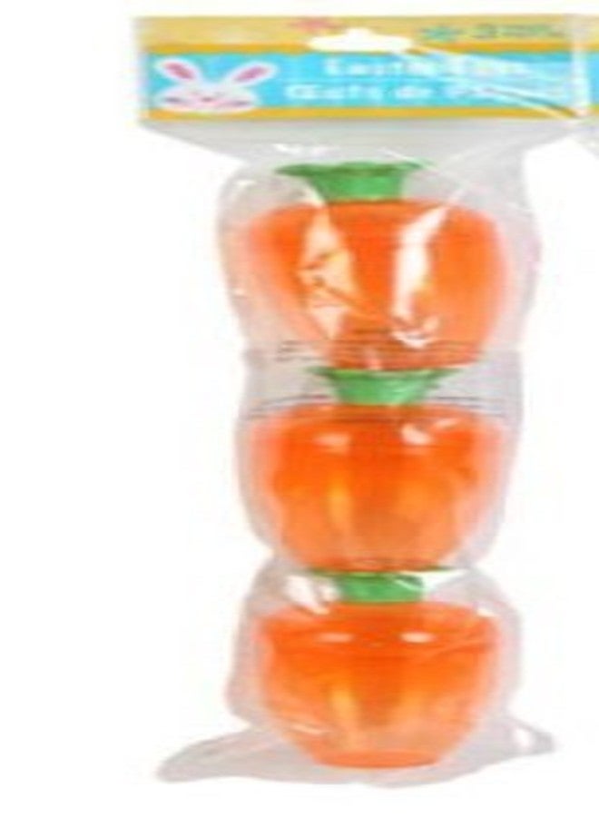 Target Clear Orange Carrot Shaped Easter Eggs 3 Fillable Treat Containers