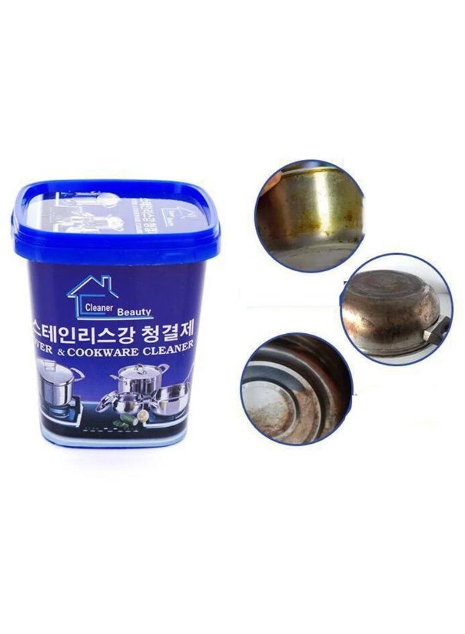 كلينر بيوتي كريم تنظيف وتلميع الفولاذ المقاوم للصدأ والكروم – مزيل بقع وصدأ وأكسدة سريع وفعال للأواني والأسطح المعدنية – منظف مطابخ وأدوات منزلية للحصول على لمعان كالمرآة - 500 جرام - Image 2