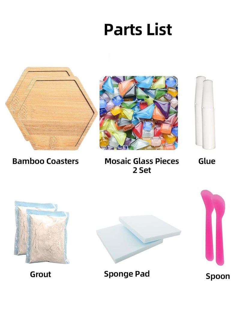 Mosaic Coasters Diy Creative Children'S Handmade Material Package Festival Activities Handmade Diy Crafts(Style 5) - Image 2