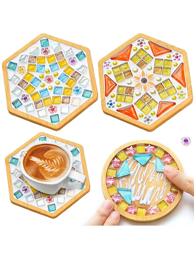 Mosaic Coasters Diy Creative Children'S Handmade Material Package Festival Activities Handmade Diy Crafts(Style 5) - Image 1
