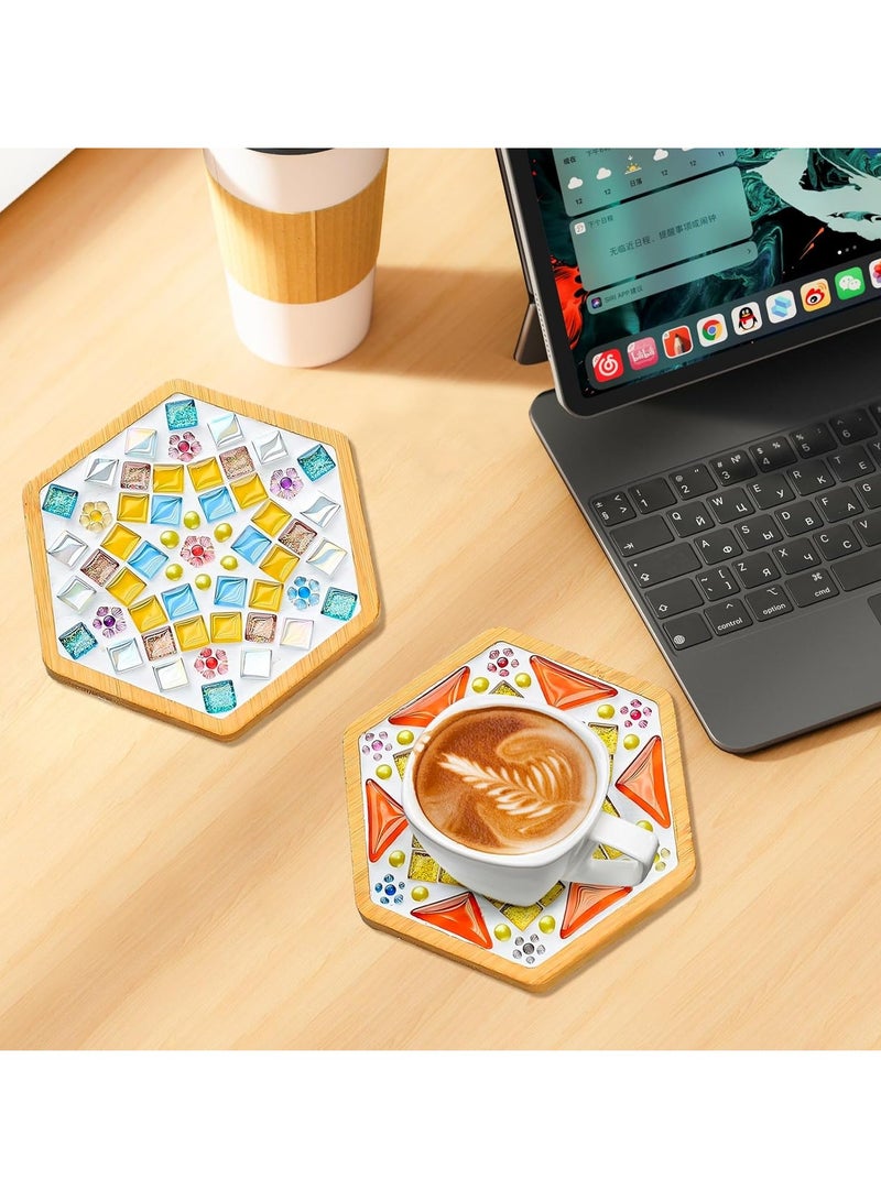 Mosaic Coasters Diy Creative Children'S Handmade Material Package Festival Activities Handmade Diy Crafts(Style 5) - Image 4