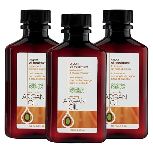 One N Only One 'n Only Argan Oil Hair Treatment - Lightweight & Hydrating Hair Oil for Natural, Wigs & Extensions - Shine Enhancing, Heat Protectant & Frizz Control (3.4 oz, 3pk) - Image 1