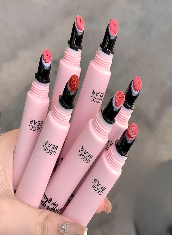 Gege Bear Water Mist Lip Gloss | Matte Velvet Finish | Non-Sticky Moisturizing Formula | Hydrating Lip Care with Plush Brush Applicator | Long-Lasting Lip Glaze for Women Girls | Nude Dream to Berry Tones | Perfect for Gen Z Korean Style Makeup Looks (04# Cloud Pink, 10g) - Image 1