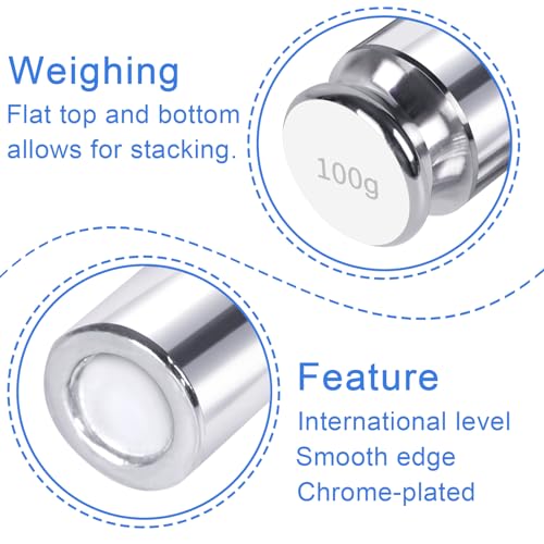 QP Calibration Weights, 100 Gram OIML Class M1 High Precision Scale Weights, Stainless Steel Gram Weights, Chrome Finish, Scale Calibration Weights for Digital Scale, Kitchen Scale, Pocket Scale - Image 4