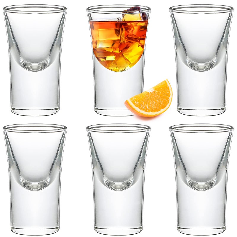SuproBarware Shot Glasses Set of 605oz15ml Clear Shot Glass Cup with Heavy Base Bulk for Cocktail Vodka Espressos Liqueurs Tequila and Desserts
