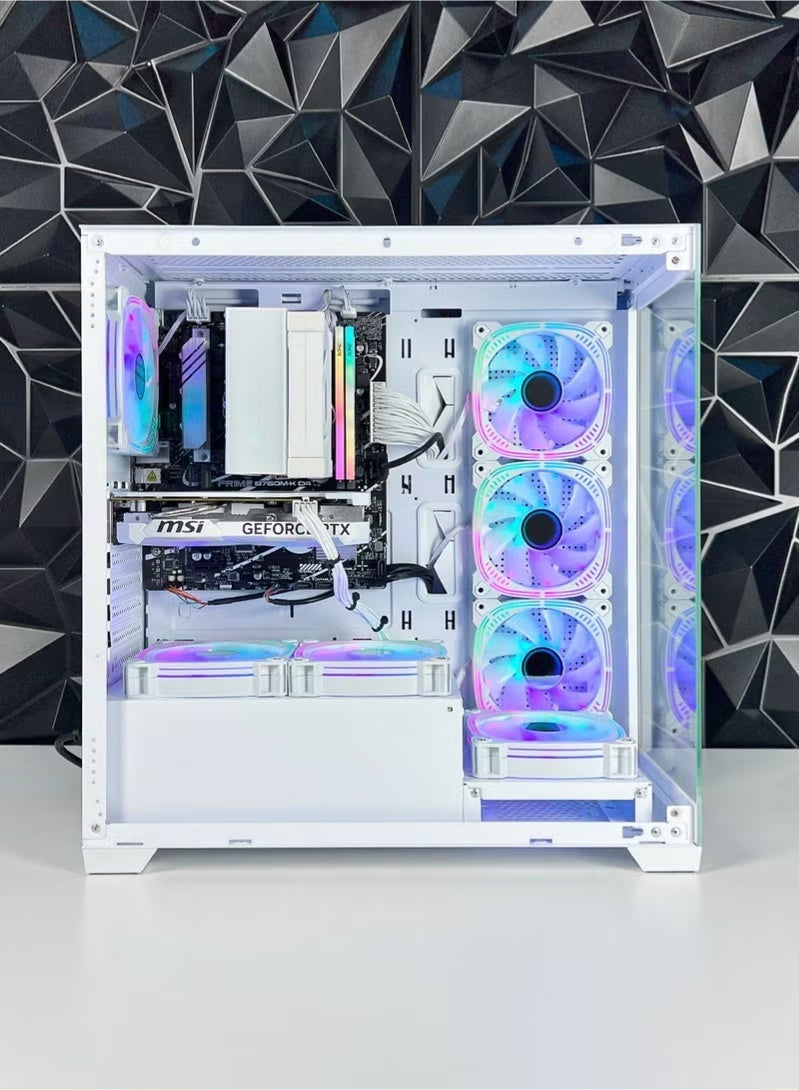 Nova Gaming PC - Intel Core i5-14400F | GeForce RTX 5060 8GB GPU | 16GB DDR4 RAM | 1TB M.2 NVMe SSD | Air Cooler | H610 MB | 650W 80+ PSU | WiFi/Bluetooth/Windows 11 Pro | Game Sekret Desktop Computer | 1 Year white - Image 1