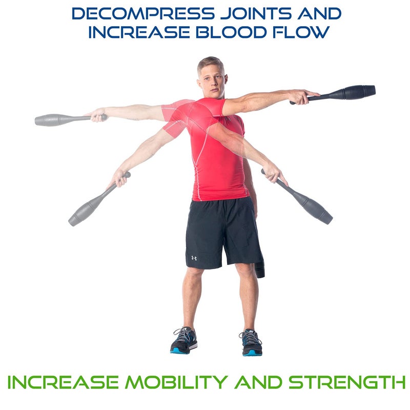 Ultimate Body Press Indian Clubs - 1lb, 2lb and 3lbs Pairs - Image 5